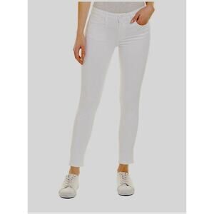 Joe's Jeans Cute White Low-Rise Skinny Ankle Juliet Crop Jeans 30